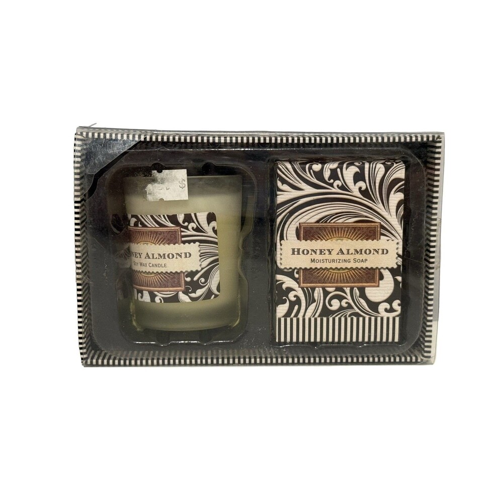 Michel Design Works Honey Almond Candle Soap Gift Set Soy Wax Regular